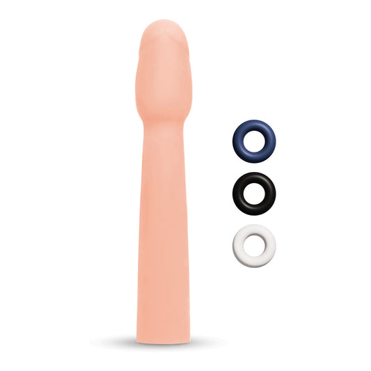 Size Up penis extender with three pleasure rings.