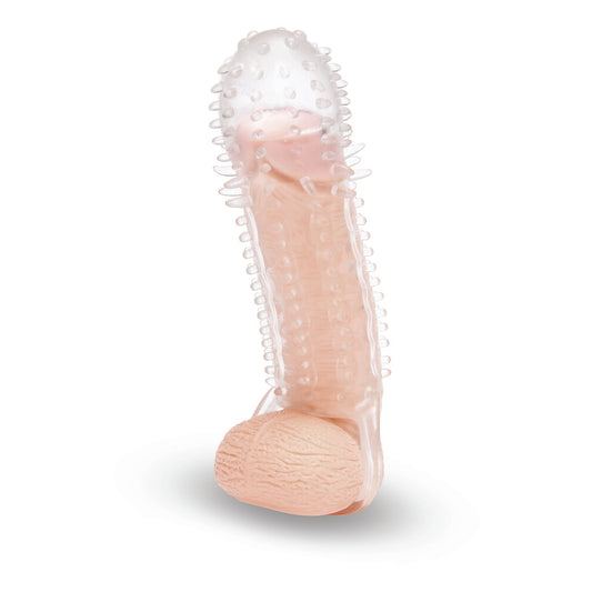 Textured clear penis extender