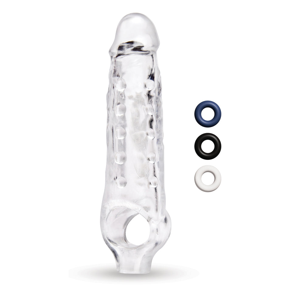 Size Up clear extender with textured detail and colour rings, ready for playful exploration.
