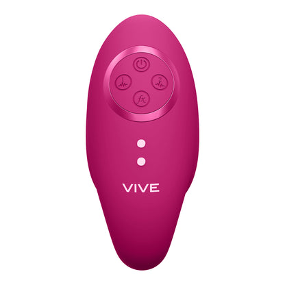 Pink vibrating love egg remote control from Shots Toys.