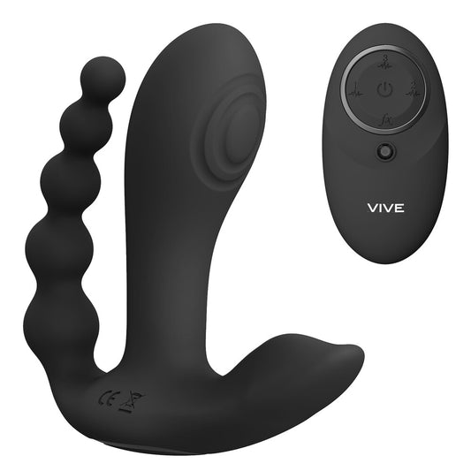 Black double penetrator with remote.