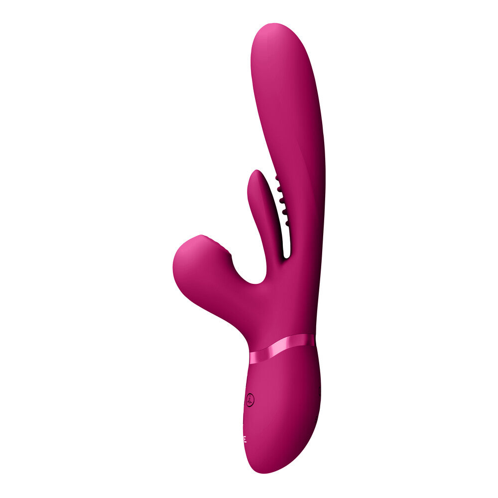 Vive Kura Triple Action Stimulator in magenta