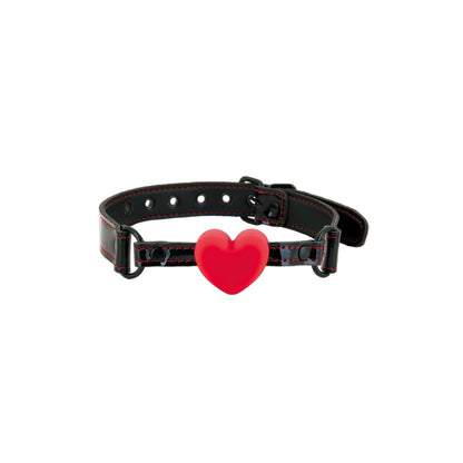 Heartbreaker Bondage Collar with Red Heart