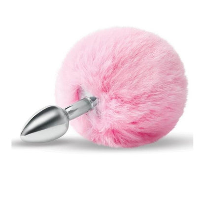 Pink bunny tail butt plug