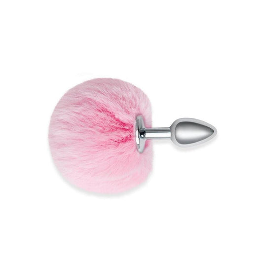 Pink bunny tail anal plug.