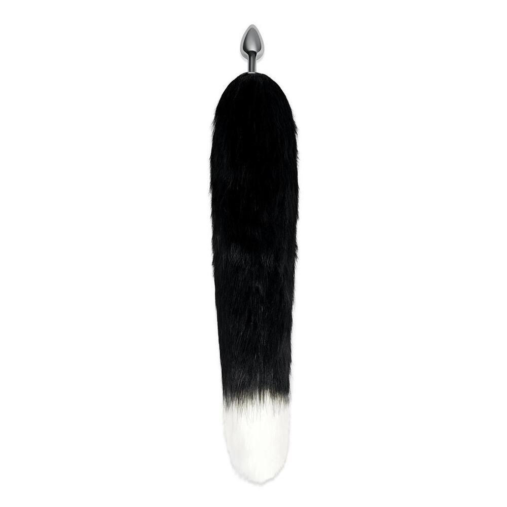 Black fox tail butt plug