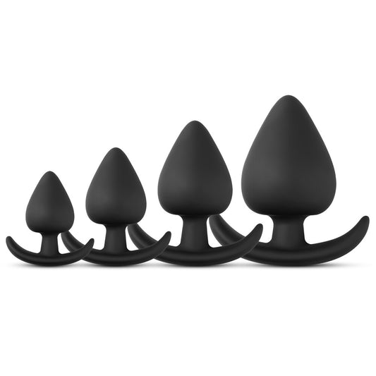 A quartet of tantalising black anal gems, a set to spark the most playful exploration. 
